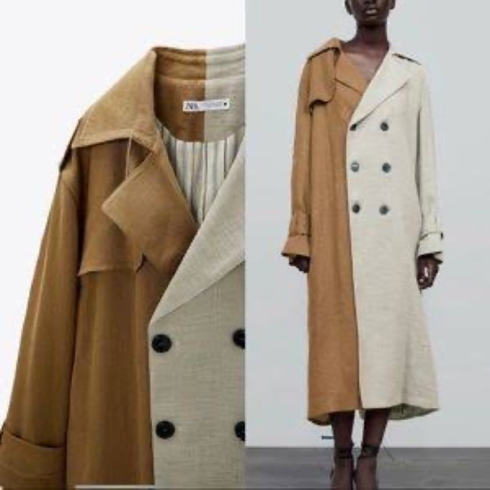 Zara limited edition patchwork trench cfda/vogue.  Size M